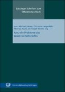 Aktuelle Probleme des Wissenschaftsrechts