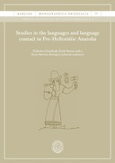 Studies in the languages and language contact in Pre-Hellenistic Anatolia