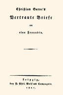 Vertraute Briefe an eine Freundin