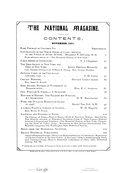 The National Magazine, Vol. XV, No. 1, November 1891