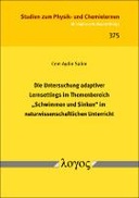 Die Untersuchung adaptiver Lernsettings im Themenbereich "Schwimmen und Sinken" im naturwissenschaftlichen Unterricht