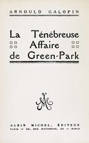 La ténébreuse affaire de Green-Park