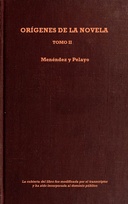 Orígenes de la novela  - Tomo II