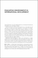 Evaluating Environment in International Development