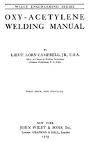 Oxy-acetylene welding manual
