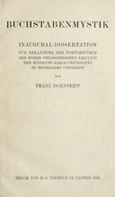 Buchstabenmystik