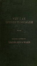 Why I am opposed to socialism