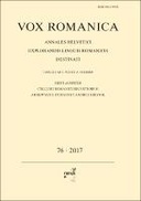 Vox Romanica 76 (2017)