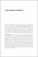 Civic Media Literacies Civic Media Literacies