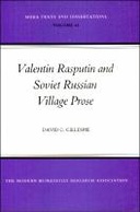 Valentin Rasputin and Soviet Russian Village Prose