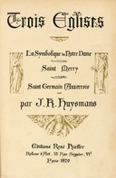 Trois Églises Eaux-fortes originales de Ch. Jouas
