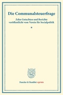 Die Communalsteuerfrage.