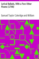 Lyrical Ballads, With a Few Other Poems (1798)