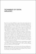 Techniques of Social Influence