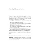 Extending Educational Reform