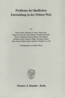 Probleme der ländlichen Entwicklung in der Dritten Welt