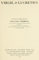 Virgil & Lucretius Passages translated by William Stebbing