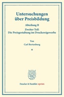 Untersuchungen über Preisbildung.