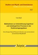 Maßnahmen zur Unterstützung kognitiver und metakognitiver Prozesse in der Studieneingangsphase