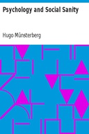 Psychology and Social Sanity