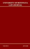 University of Botswana Law Journal Volume 15, December 2012