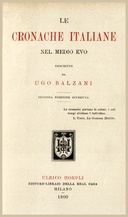 Le cronache italiane nel Medio Evo