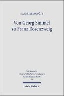 Von Georg Simmel zu Franz Rosenzweig