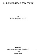 A reversion to type