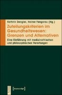Zuteilungskriterien im Gesundheitswesen