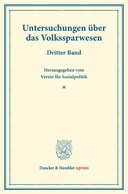 Untersuchungen über das Volkssparwesen.