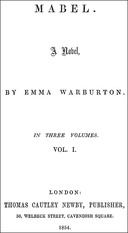 Mabel: A Novel. Vol. 1 (of 3)