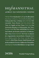 Hofmannsthal Jahrbuch zur Europäischen Moderne