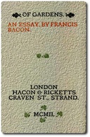 Of Gardens An essay