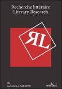Recherche littéraire/Literary Research